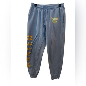 Star Wars Women’s Baby Yoda Blue Jogger Sweatpants Size: Large